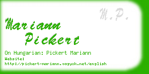 mariann pickert business card